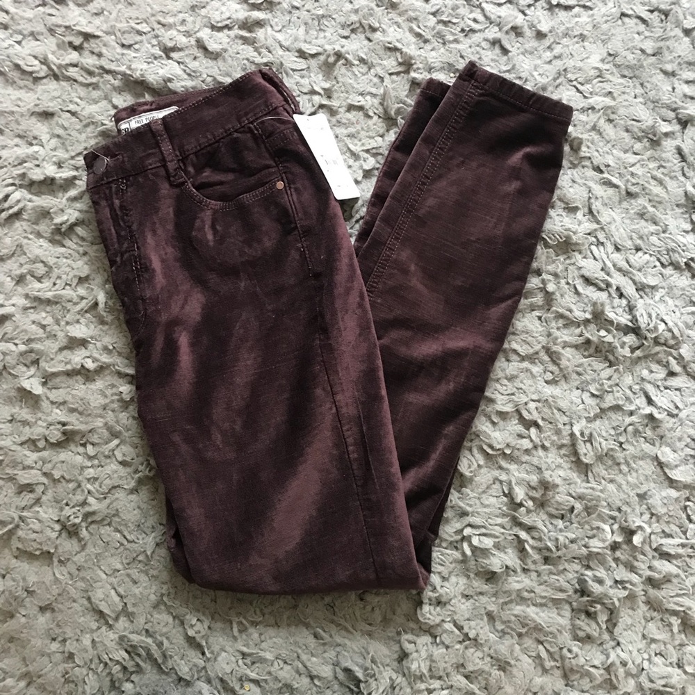 Free people velvet high waisted pants ✨✨✨